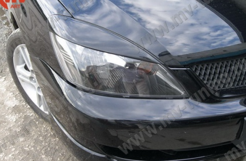 Накладки на фары (реснички) узкие var №1 для Mitsubishi Lancer IX (2003-2009) купить недорого с доставкой в Копейск