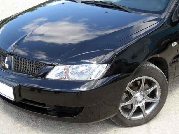 Накладки на фары (реснички) широкие var №2 для Mitsubishi Lancer IX (2004-2007) купить недорого с доставкой в Копейск