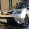Защита радиатора "Standart" Toyota RAV4 (2012-2015) верх, чёрная купить недорого с доставкой в Копейск