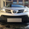 Защита радиатора "Standart" Toyota RAV4 (2012-2015) верх, чёрная купить недорого с доставкой в Копейск